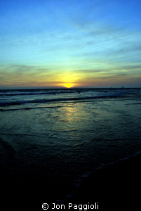 Huntington Beach Sunset by Jon Paggioli 